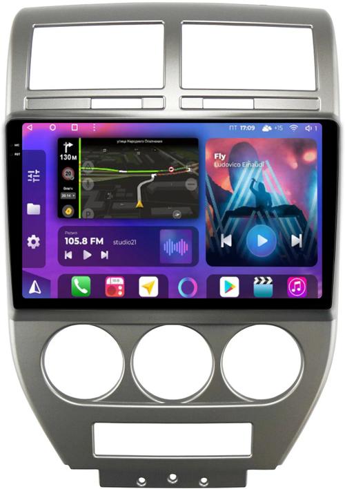 Магнитола для Jeep Compass 2006-2010 - FarCar BM10-2K-9615 монитор 10.36" 2K QLED на Android 14, TS10, 4+32Гб, CarPlay, 4G SIM-слот
