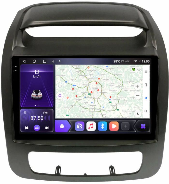 Магнитола для KIA Sorento 2 XM 2012-2020 c экраном климата снизу - Kuberg OL-9794-1 QLed+2K, Android 12, TS10,  CarPlay, 4G SIM-слот