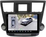 Магнитола для Toyota Highlander 2 XU40 2007-2013 (крутилки декоративные) - FarCar BX035M-360 монитор 10.36" 2K QLED на Android 13, Быстрая, CarPlay, 4G SIM-слот, 4 камеры в комплекте