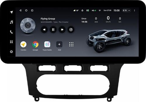 Магнитола для Ford Mondeo 4 2007-2010 (рамка чёрная) - Teyes LUX ONE ROUND монитор 12.3" 2K QLED на Android 10, CarPlay, 4G SIM-слот