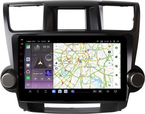 Магнитола для Toyota Highlander 2 2007-2013 XU40 - Kuberg OL-1431-1 (крутилки декоративные) QLed, Android 13, TS20, CarPlay, SIM-слот