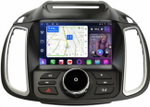 Магнитола для Ford Kuga 2 2012-2019 (без SYNC, рамка с кнопками тип 1) - FarCar BM9-2K-8029F1A монитор 9.5" 2K QLED на Android 14, TS10, 4+32Гб, CarPlay, 4G SIM-слот