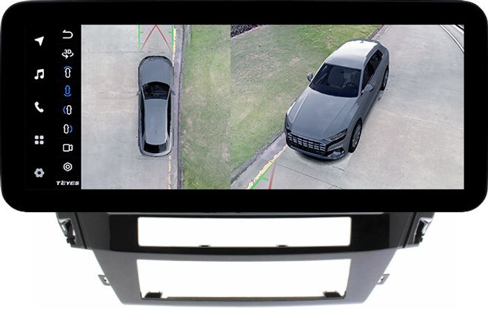Магнитола для Mitsubishi Pajero Sport 3 2020-2024, Montero Sport (прямоугольный климат, рамка 9) - Teyes LUX ONE 360 монитор 12.3" 2K QLED на Android 10, 6Гб+128Гб, CarPlay, 4G SIM-слот, 4 камеры в комплекте