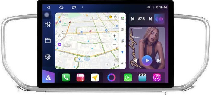 Магнитола для KIA Sportage 4 2016-2018 - FarCar BX877 монитор 13" 2K QLED на Android 13, Быстрая, CarPlay, 4G SIM-слот