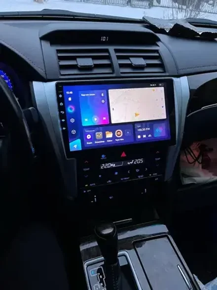 Магнитола для Toyota Camry 55 2014-2018 (рамка серебро) - Teyes CC3L на Android 10, 8-ядер, CarPlay, 4G SIM-слот