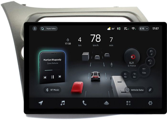 Магнитола для Honda Civic 8 хэтчбэк 2006-2011 левый руль - Teyes CC4-PRO монитор 13" 2K QLED на Android 13, Быстрейшая, Snapdragon 778G, ИИ, CarPlay, DSP, 4G SIM-слот
