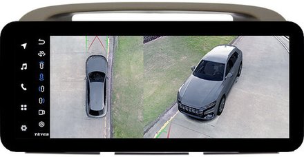 Магнитола для Toyota Camry 30 2001-2006 (рамка оливковая) - Teyes LUX ONE 360 монитор 12.3" 2K QLED на Android 10, 6Гб+128Гб, CarPlay, 4G SIM-слот, 4 камеры в комплекте