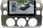 Магнитола для Toyota FJ Cruiser 2005-2022 (рамка серая) - FarCar BX9-360-9543S монитор 9.5" 2K QLED на Android 13, Быстрая, CarPlay, 4G SIM-слот, 4 камеры в комплекте