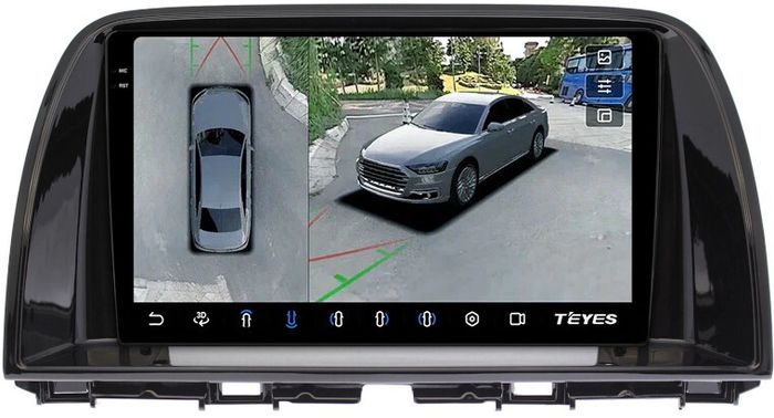 Магнитола для Mazda CX-5 2011-2017 (тип A) - Teyes CC3-2K-360 монитор 9.5" 2K QLED на Android 10, 6Гб+128Гб, CarPlay, 4G SIM-слот, 4 камеры в комплекте