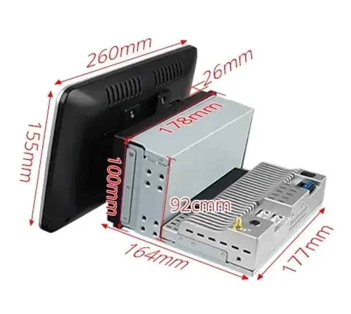 2DIN магнитола с поворотным экраном 10" - Kuberg OL-1008-Q на Android 12, ТОП процессор, 6+128Гб, CarPlay, 4G SIM-слот