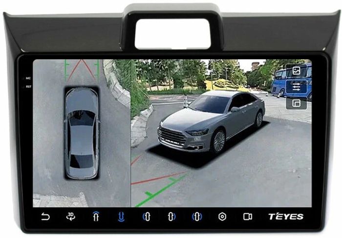 Магнитола для Toyota Corolla Axio 2, Fielder 3 2012-2023 - Teyes CC3-2K-360 на Android 10, 2K QLED, 6Гб+128Гб, CarPlay, 4G SIM-слот, 4 камеры в комплекте