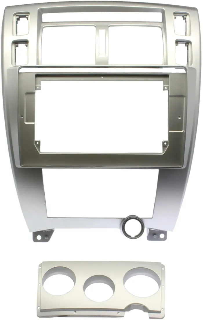Магнитола для Hyundai Tucson 1 2004-2009 (рамка серебро) - Teyes CC2 PLUS монитор 10" IPS на Android 10, ТОП процессор, 4-64, SIM-слот