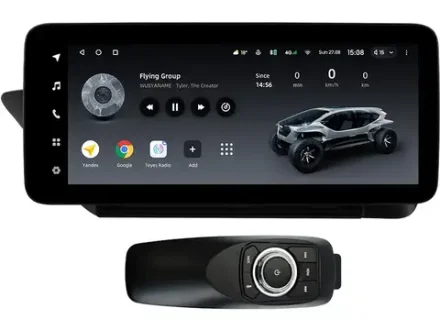 Магнитола для Lexus ES250 2012-2015 (ШГУ монохром) - Teyes LUX ONE ROUND монитор 12.3" 2K QLED на Android 10, CarPlay, 4G SIM-слот