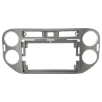 Комплект рамки с разъёмами 9"+can VW Tiguan 2011-2016 (квадратная аварийка, 20мм) серая