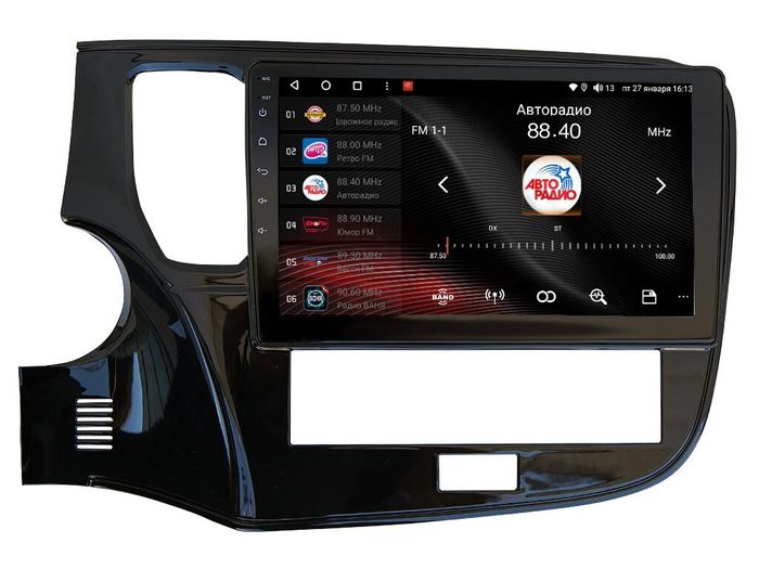 Магнитола для Mitsubishi Outlander 3 2019-2022 (прямоугольный климат) - Vaycar VA47-2005 на Android 13, 4G SIM-слот