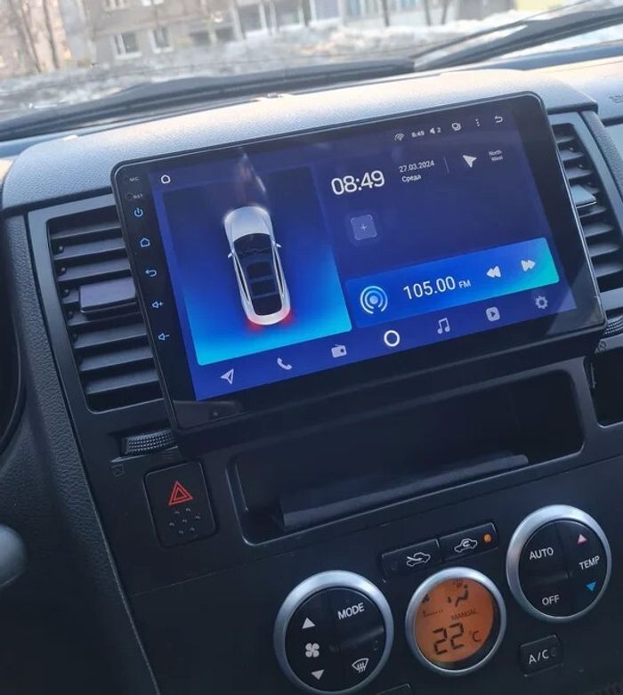 Магнитола для Nissan Tiida C11 2004-2013 (климат с круглым экранчиком, рамка черная) - Teyes CC2 PLUS Android 10, ТОП процессор, 4-64, SIM-слот