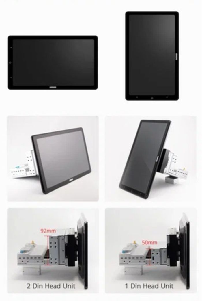 2DIN магнитола с поворотным экраном 13.3" - Kuberg OL-1033-2D-D на Android 10, Быстрая, CarPlay, 4G SIM-слот