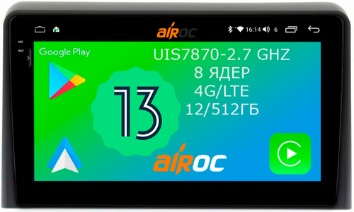 Магнитола для Hyundai Sonata 2017-2019 (LF) - Airoc 2K AU-2020 на Android 13, TS20, 12/512Гб, SIM-слот