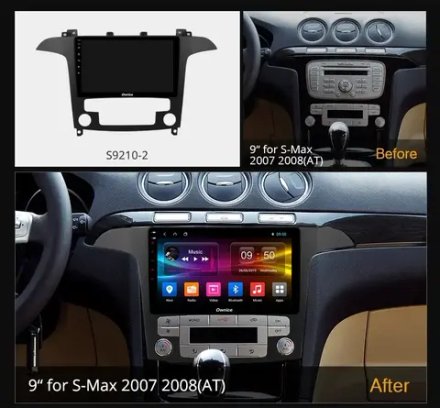 Магнитола для Ford Galaxy / S-Max 2006-2015 (климат) - Kuberg OL-9210-2 QLed, Android 13, TS20, CarPlay, SIM-слот