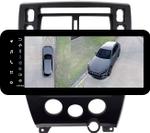 Магнитола для Hyundai Tucson 1 2004-2009 (рамка черная) - Teyes LUX ONE 360 монитор 12.3" 2K QLED на Android 10, 6/128Гб, CarPlay, 4G SIM-слот, 4 камеры в комплекте