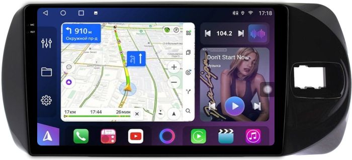 Магнитола для Toyota Vitz 3 2014-2019 - FarCar BM9-2K-9540 монитор 9.5" 2K QLED на Android 14, TS10, 4+32Гб, CarPlay, 4G SIM-слот