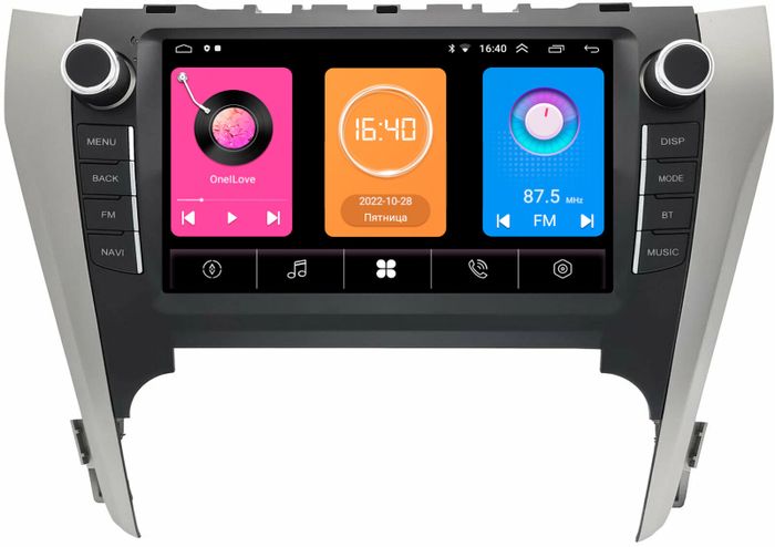 Магнитола для Toyota Camry 50 2011-2014 (рамка с крутилками и кнопками) - GT9-0119 на Android 10