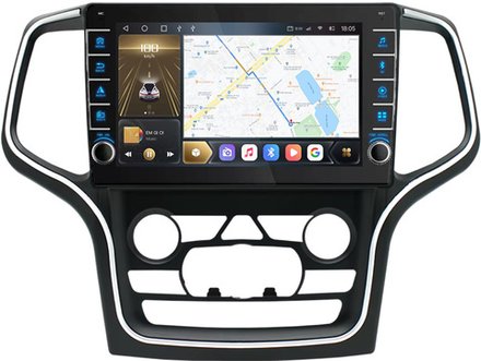 Магнитола для Jeep Grand Cherokee WK2 2013-2021 (взамен 8.4" экрана) - Kuberg EW-1076-2 (кнопки и крутилки), Android 12, TS10, CarPlay, 4G SIM-слот