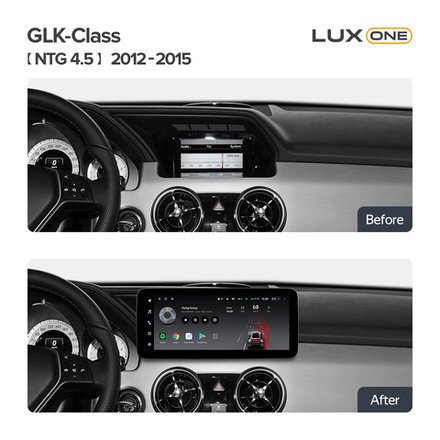 Магнитола для Mercedes-Benz GLK 2012-2015 NTG 4.5 - FarCar MB1008 монитор 12.3" на Android 13, 8Гб+128Гб, CarPlay, 4G SIM-слот