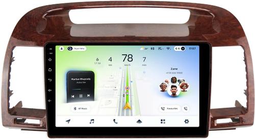 Магнитола для Toyota Camry 30 2001-2006 (рамка дерево 1) - Teyes CC4L монитор 9" IPS на Android 14, Snapdragon 662, CarPlay, 4G SIM-слот