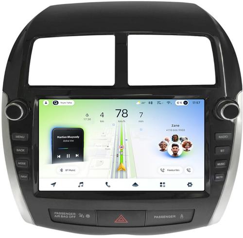 Магнитола для Mitsubishi ASX 2010-2016, Peugeot 4008, Citroen C4 Aircross (рамка с крутилками и кнопками) - Teyes CC4L монитор 9" IPS на Android 14, Быстрая, Snapdragon 662, CarPlay, 4G SIM-слот