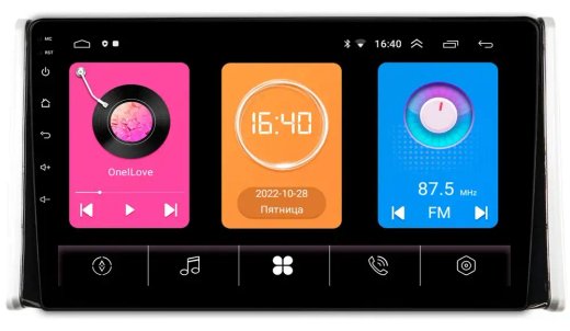 Магнитола для Toyota RAV4 5 2019-2022 (РФ, Евро) -  GT10-1097 на Android 10, 2Гб-16Гб