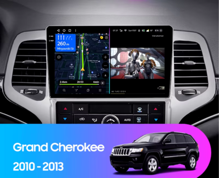 Магнитола для Jeep Grand Cherokee WK2 2010-2013 - Kuberg OL-9254 QLed+2K, Android 13, UIS7870 (DUDU7), CarPlay, SIM-слот