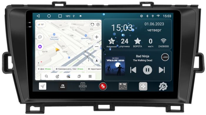 Магнитола для Toyota Prius 30 2009-2016 (левый руль) - RedPower 189 Android 10, QLED+2K, ТОП процессор, 6Гб+128Гб, CarPlay, SIM-слот