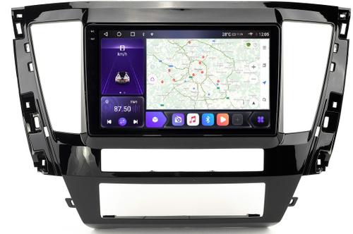 Магнитола для Mitsubishi Pajero Sport 3 2020-2024, Montero Sport (прямоугольный климат, рамка 9) - Kuberg EW-9638-2 QLed+2K, Android 12, TS10, CarPlay, 4G SIM-слот