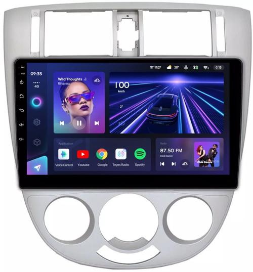 Магнитола для Chevrolet Lacetti седан/универсал, Daewoo Gentra (кондиционер, рамка серебро) - Teyes CC3 Android 10, ТОП процессор, 4/32 Гб, CarPlay, SIM-слот