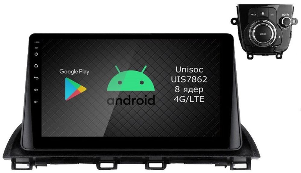 Магнитола для Mazda 3, Axela 2013-2019 - Airok RI-2407 Android 12, ТОП процессор, 8/128Гб, SIM-слот