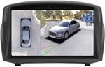 Магнитола для Ford Fiesta MK6 2008-2012 (красный БК, рамка тип 2) - Teyes CC3-2K-360 на Android 10, Быстрая, 2K QLED, CarPlay, 4G SIM-слот, 4 камеры в комплекте