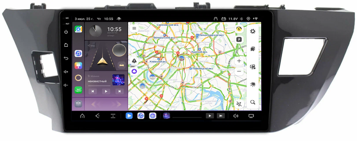 Магнитола для Toyota Corolla 2013-2016 - Kuberg QLed, Android 13, TS20, CarPlay, SIM-слот