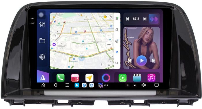 Магнитола для Mazda CX-5 2011-2017 (тип A) - FarCar S500-TS20 монитор 9.5" 2K QLED на Android 14, Быстрейшая, CarPlay, 4G SIM-слот