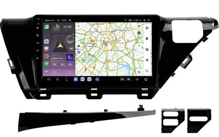 Магнитола для Toyota Camry 70 2017-2020 (без JBL) - Kuberg QLed, Android 13, TS20, CarPlay, SIM-слот