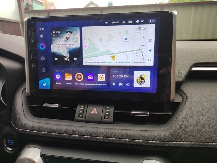 Магнитола для Toyota RAV4 50 2019-2024+ (рынок РФ и ОАЭ) - Parafar PF568UHD на Android 13, QLED, ТОП процессор, 8Гб+128Гб, CarPlay, 4G SIM-слот