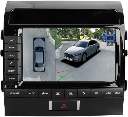Магнитола для Toyota Land Cruiser 200 2007-2015 (рамка 9, климат на ШГУ) - Teyes CC3-2K-360 QLed Android 10, ТОП процессор, 6Гб+128Гб, 4G SIM-слот, CarPlay, 4 камеры в комплекте