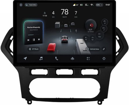 Магнитола для Ford Mondeo 4 2007-2010 (рамка чёрная) - Teyes CC4-PRO монитор 13" 2K QLED на Android 13, Snapdragon 778G, ИИ, CarPlay, DSP, 4G SIM-слот