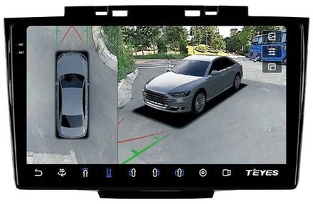 Магнитола для Haval H5, DW Hower / Great Wall Hover H3, H5 (прямоугольные воздуховоды) - Teyes CC3-2K-360 на Android 10, 2K QLED, 6Гб+128Гб, CarPlay, 4G SIM-слот, 4 камеры в комплекте