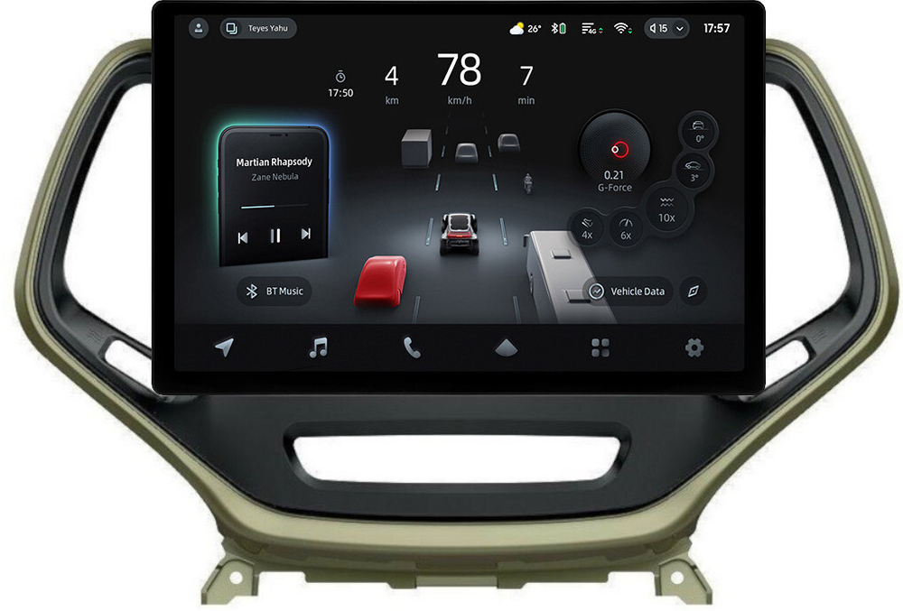 Магнитола для Jeep Cherokee 2014+ - Teyes CC4-PRO монитор 13" 2K QLED на Android 13, Snapdragon 778G, ИИ, CarPlay, DSP, 4G SIM-слот