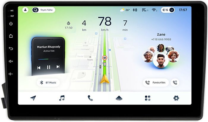 Магнитола для SsangYong Actyon 1 2005-2010, Kyron, Actyon Sports 2006-2016 - Teyes CC4L монитор 9" IPS на Android 14, Быстрая, Snapdragon 662, CarPlay, 4G SIM-слот