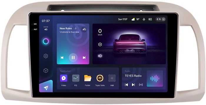 Магнитола для Nissan March K12 / Micra K12 / 2002-2010 - Teyes CC3-2K монитор 9.5" 2K QLED на Android 10, Быстрая, CarPlay, 4G SIM-слот