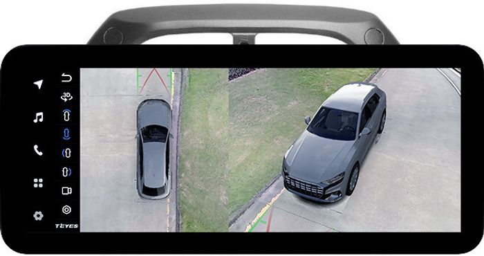 Магнитола для Toyota RAV4 2 2000-2003 - Teyes LUX ONE 360 монитор 12.3" 2K QLED на Android 10, 6Гб+128Гб, CarPlay, 4G SIM-слот, 4 камеры в комплекте