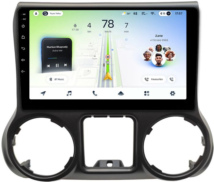 Магнитола для Jeep Wrangler 3 2014-2018 - Teyes CC4L монитор 10" IPS на Android 14, Snapdragon 662, CarPlay, 4G SIM-слот