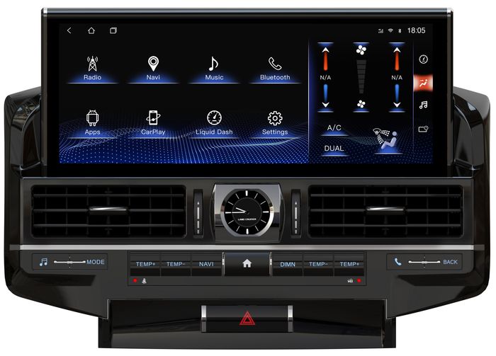 Магнитола для Toyota Land Cruiser 200 2007-2015 (штатная камера или 360) - Kuberg ZH-T1206X(A/B/C) монитор 12.3" на Android 12, 8Гб+128Гб, CarPlay, 4G SIM-слот